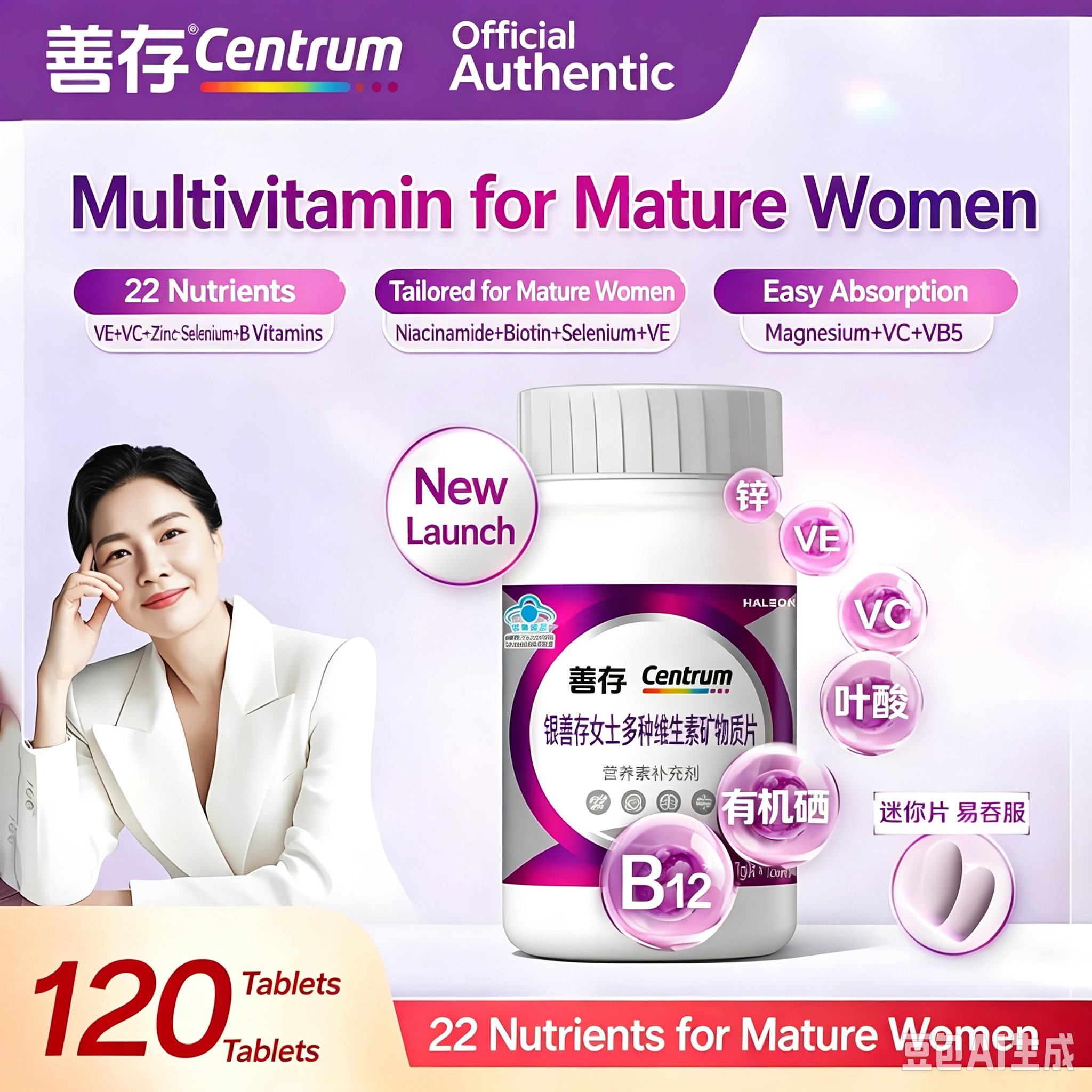 Centrum Silver Women Multivitamin 120 Tablets