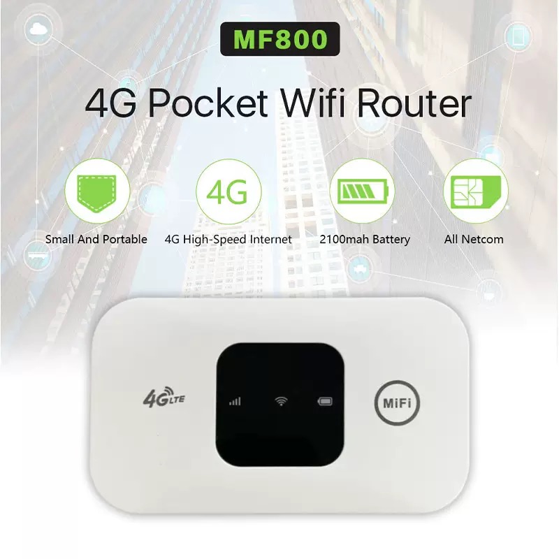 4G LTE Mobile WiFi, Portable WiFi Hotspot, Pocket MiFi Router, Wireless WiFi Router, Mobile Hotspot, SIM Card Slot, Portable Internet Router for Home Office Travel