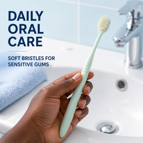 3PCS Ultra Soft Toothbrush for Adults Wide Head High Density Fine Bristles Manual Toothbrush for Sensitive Teeth Gums Deep Cleaning Oral Care 3 Pack 【SALE】