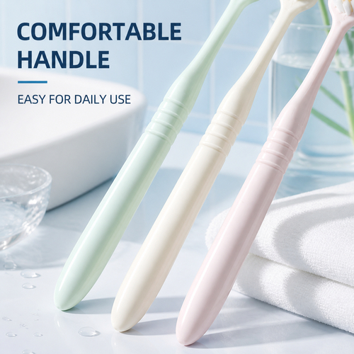 3PCS Ultra Soft Toothbrush for Adults Wide Head High Density Fine Bristles Manual Toothbrush for Sensitive Teeth Gums Deep Cleaning Oral Care 3 Pack 【SALE】