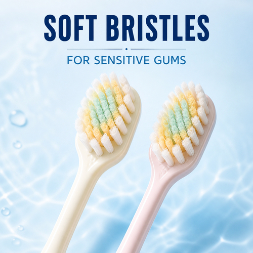 3PCS Ultra Soft Toothbrush for Adults Wide Head High Density Fine Bristles Manual Toothbrush for Sensitive Teeth Gums Deep Cleaning Oral Care 3 Pack 【SALE】