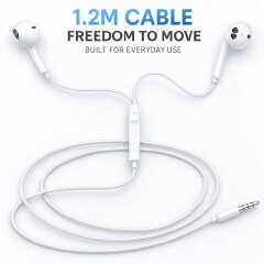 Wired Earphones with Mic - 3.5mm & Type-C In-Ear Earbuds for iPhone Android Samsung Techno Infinix Universal Earphones For Mobile Phones Laptop PC