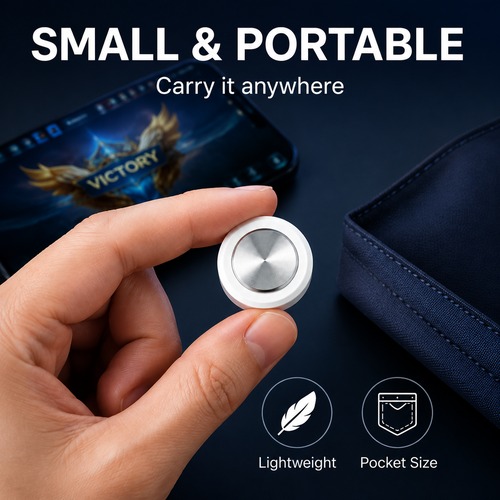 Mobile Gaming Joystick with Suction Cup for PUBG Free Fire, 360° Phone Game Controller Rocker for Android iPhone Tablet, Portable Gamepad Accessory