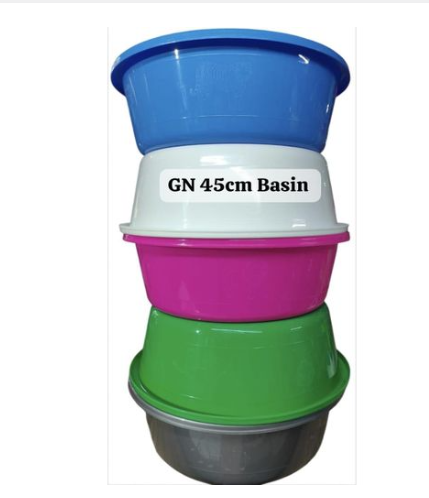 1pc Durable Plastic Washing Basin – Multi-Purpose Laundry & Kitchen Bowl