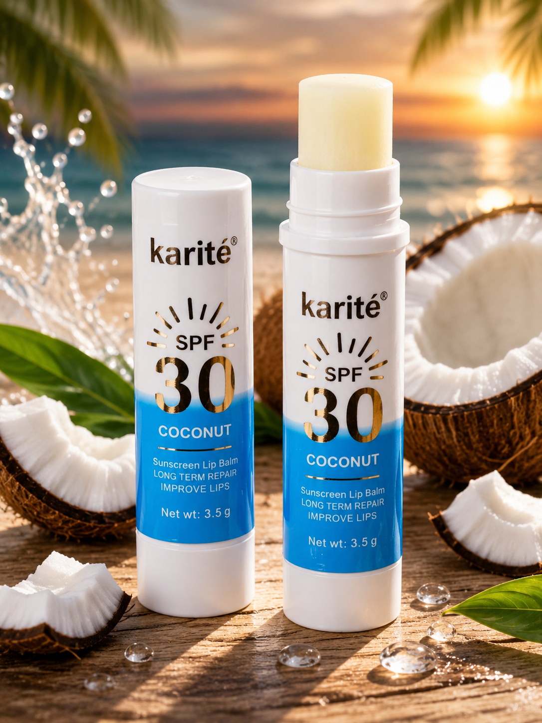 Karite Coconut Sunscreen Lip Balm SPF 30 – Moisturizing Lip Care with Sun Protection (Special Offer)