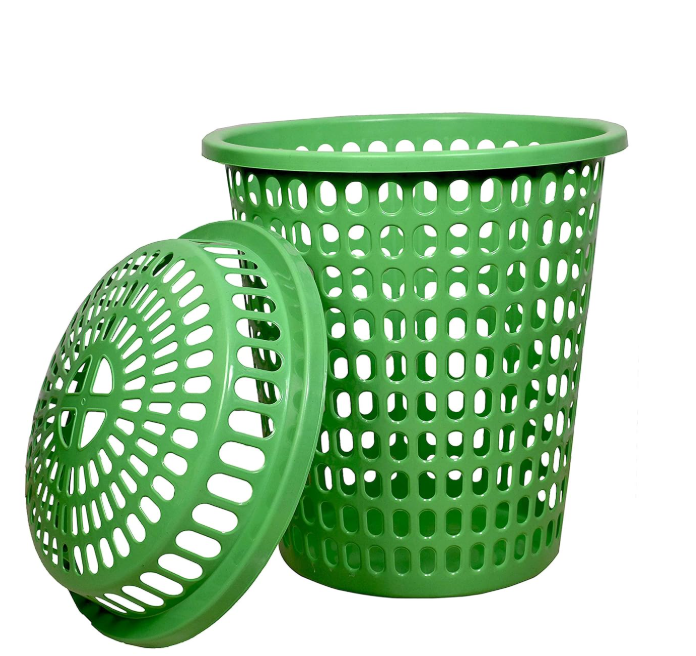 Circular Plastic Laundry Basket – Durable Clothes Washing & Storage Bin