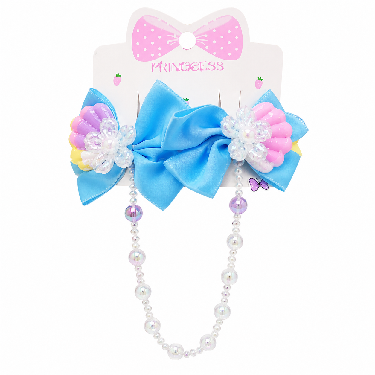 Princess Pearl Bow Hair Clip pair
