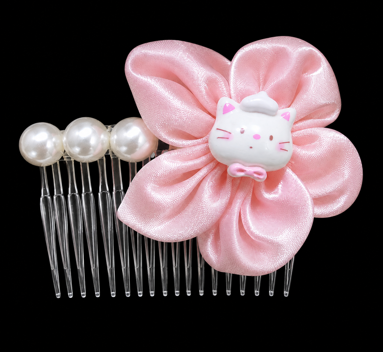 Princess Cute Cartoon Flower Hair Comb Clip – Pearl Hair Accessory