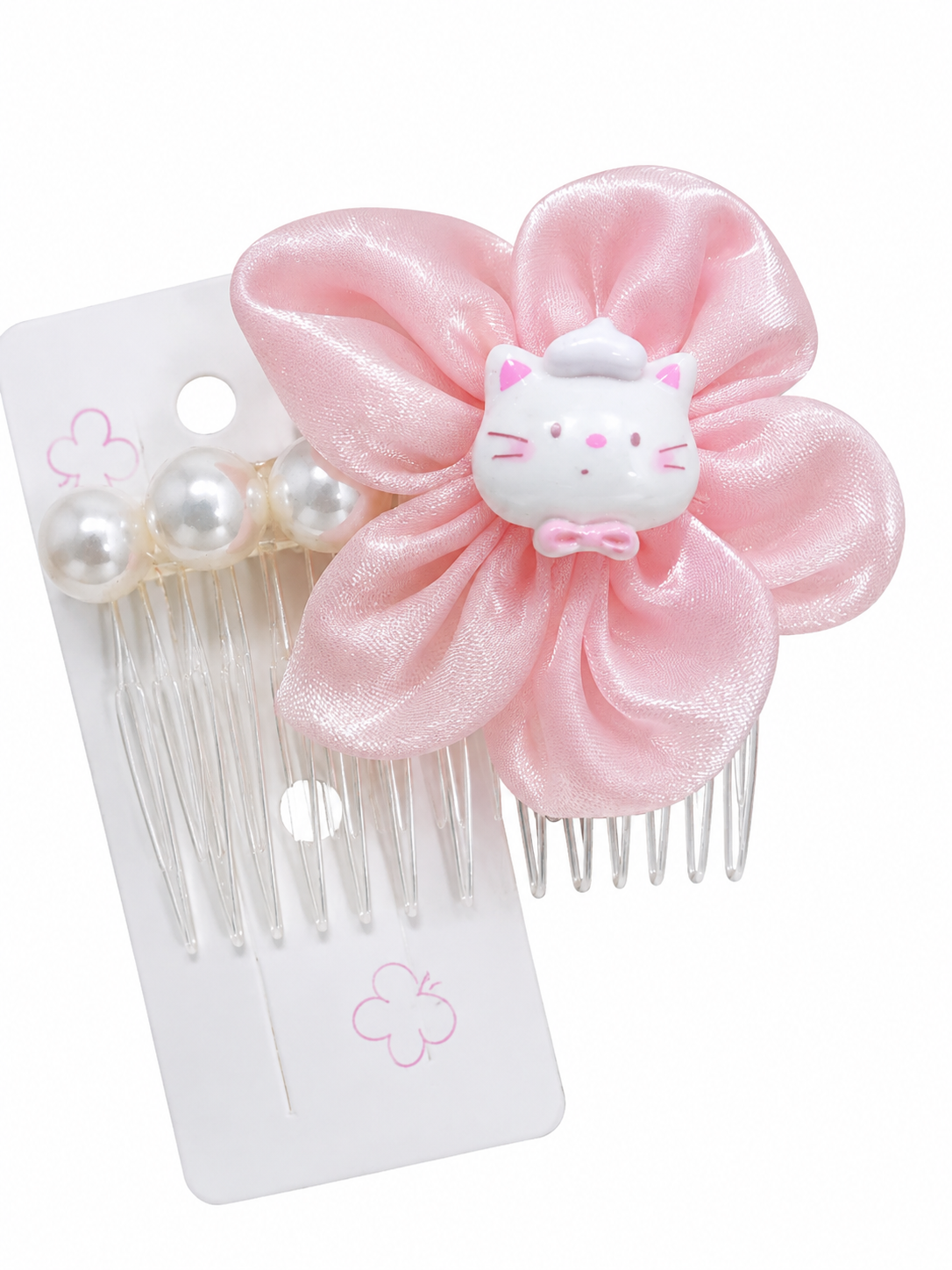 Princess Cute Cartoon Flower Hair Comb Clip – Pearl Hair Accessory