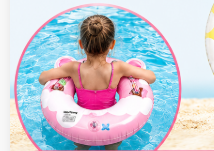 Kids Piggy Inflatable Swim Ring – Cute Cartoon Baby Swimming Float with Handles floater
