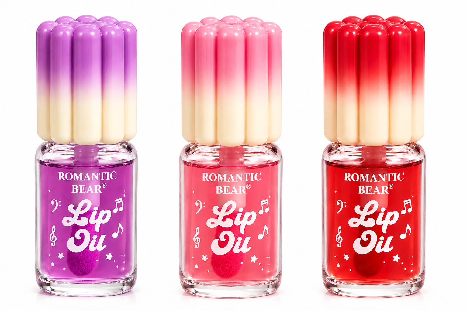 Romantic colour changing Bear Moisturizing Lip Oil – Hydrating High Shine Lip Gloss view 2