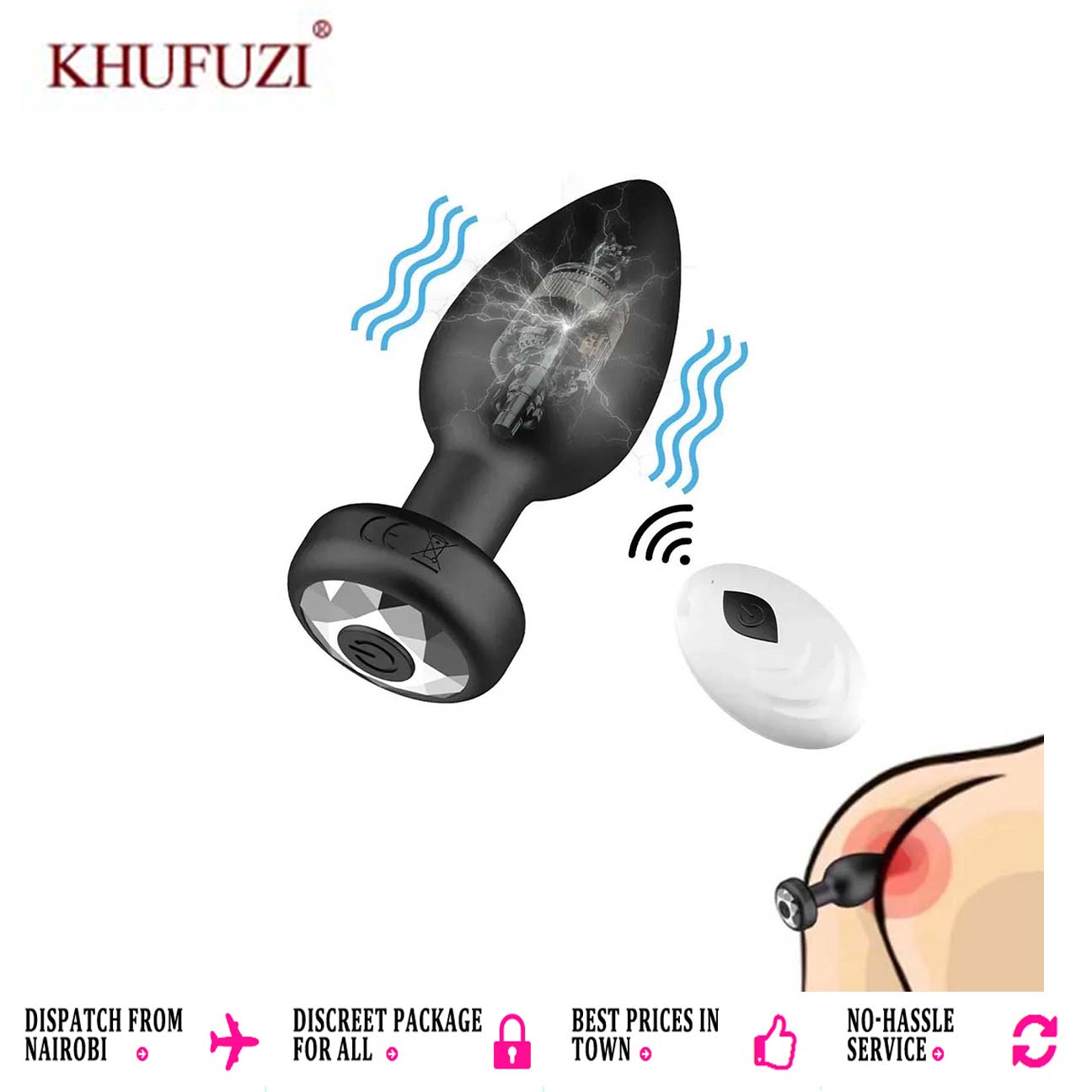 Smart Anal Plug Vibrator Wireless Remote Control Butt Plug Vibrating Male Prostate Massage Waterproof Rechargeable Silicone Adult Love Sex Toy for Men Women Couples