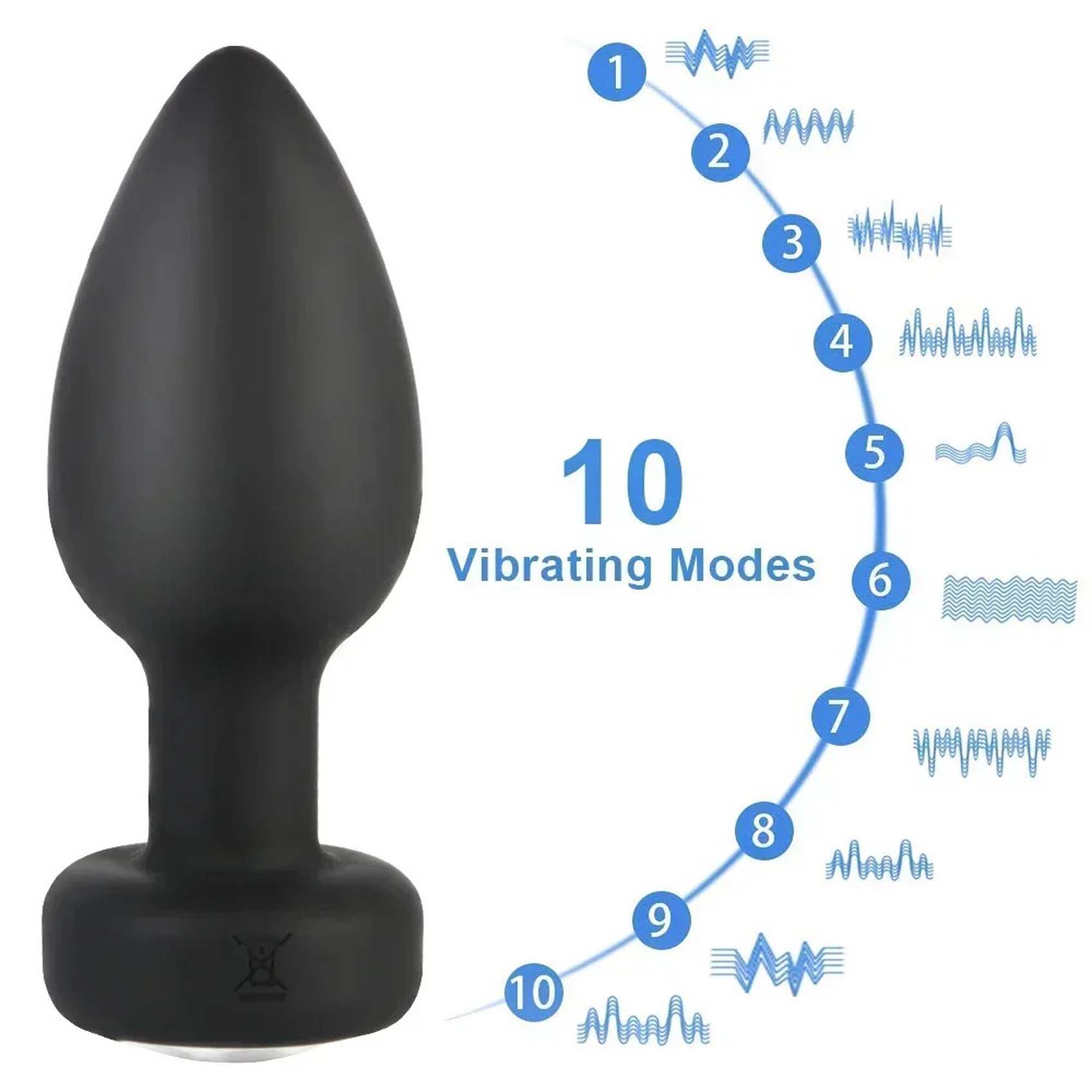 Smart Anal Plug Vibrator Wireless Remote Control Butt Plug Vibrating Male Prostate Massage Waterproof Rechargeable Silicone Adult Love Sex Toy for Men Women Couples