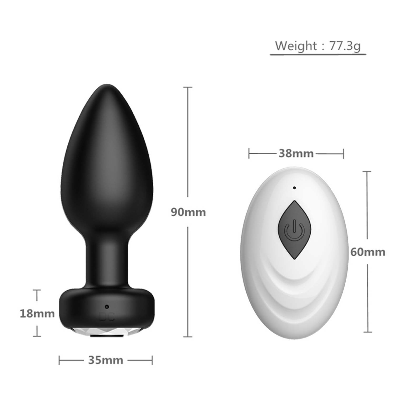 Smart Anal Plug Vibrator Wireless Remote Control Butt Plug Vibrating Male Prostate Massage Waterproof Rechargeable Silicone Adult Love Sex Toy for Men Women Couples