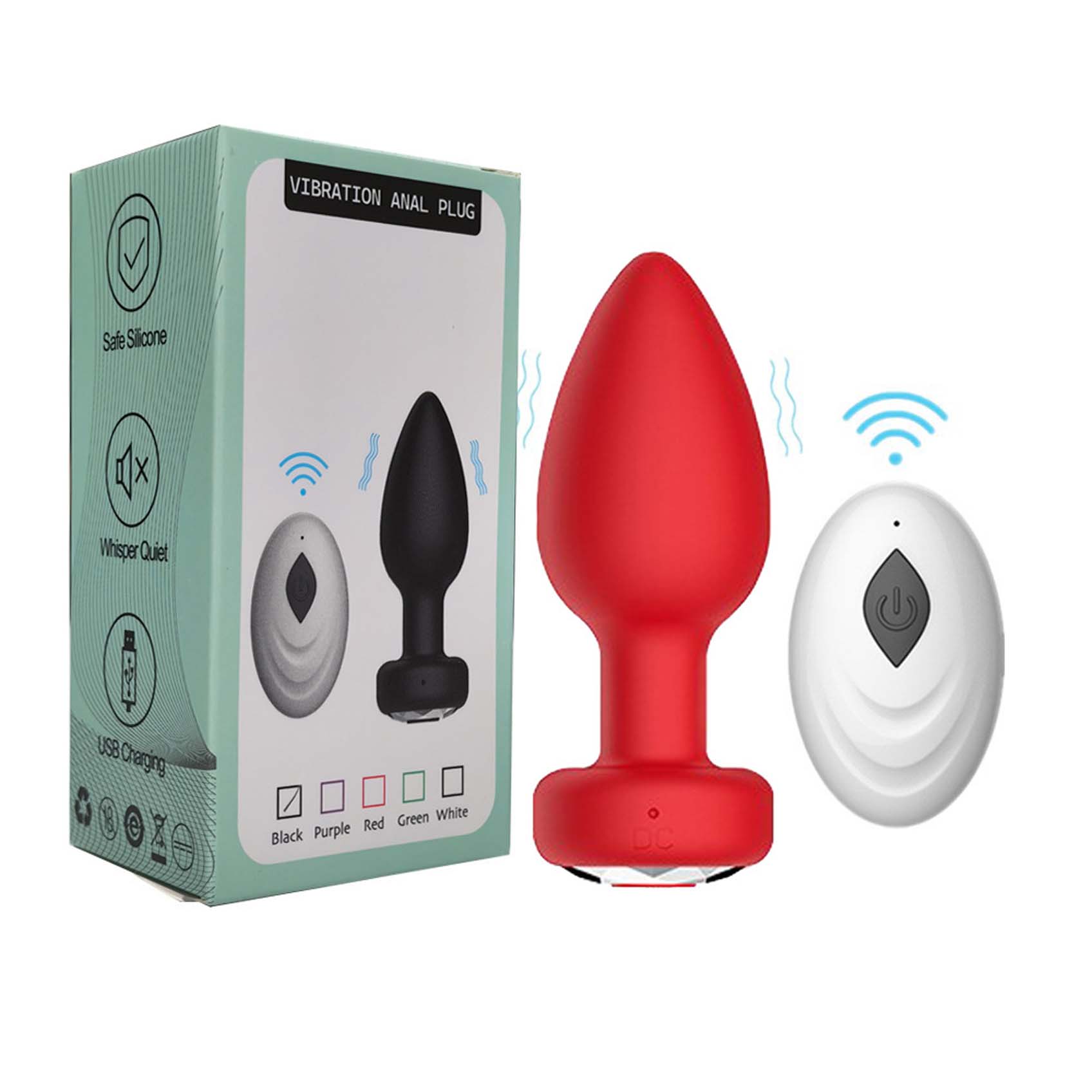 Smart Anal Plug Vibrator Wireless Remote Control Butt Plug Vibrating Male Prostate Massage Waterproof Rechargeable Silicone Adult Love Sex Toy for Men Women Couples
