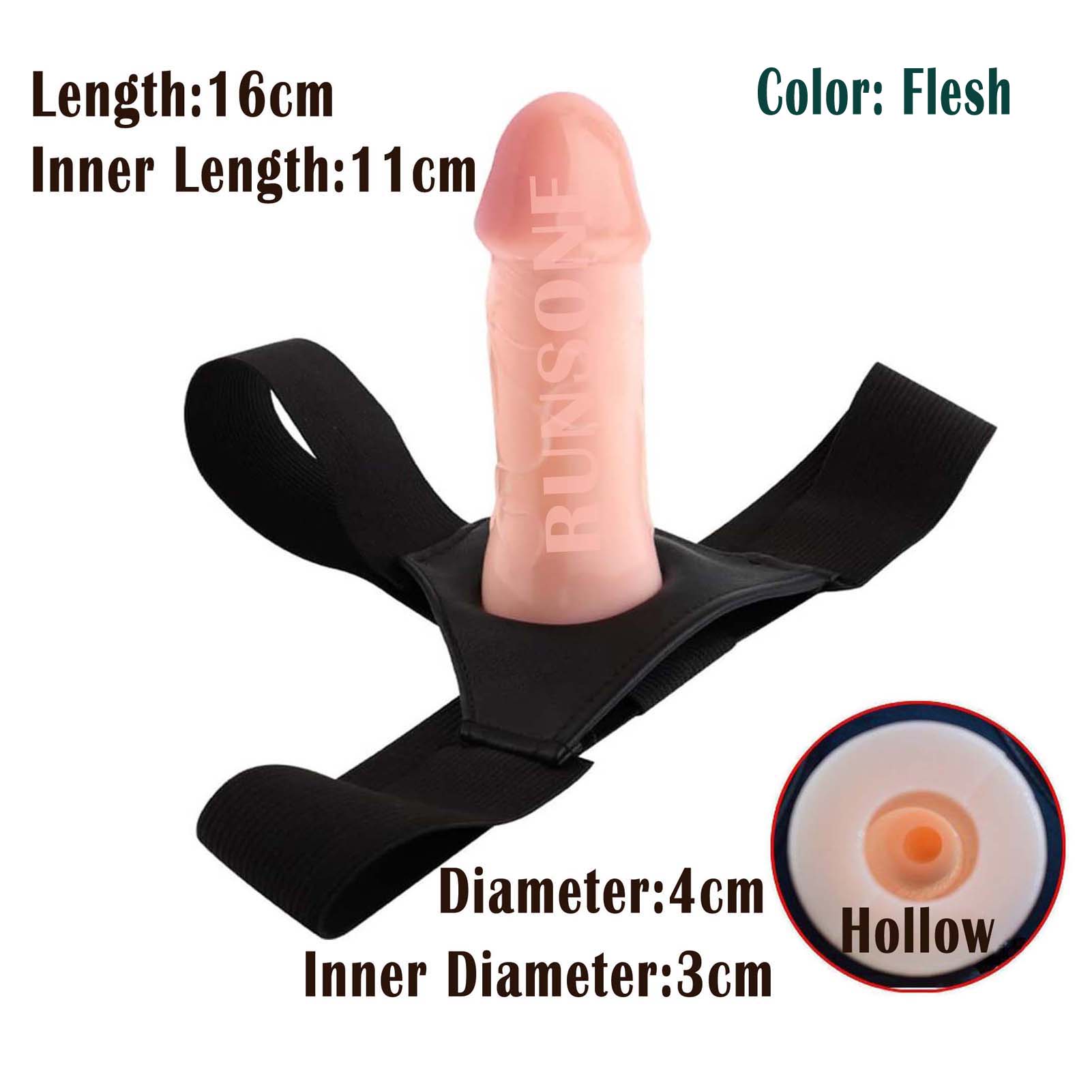 Strap on Realistic Hollow Dildo Large Basic Options Adjustable Chastity Belt Harness BDSM Bondage Vagina Anal Plug Adult Play Sex Fetish Toys for Lesbian Couple Women Men