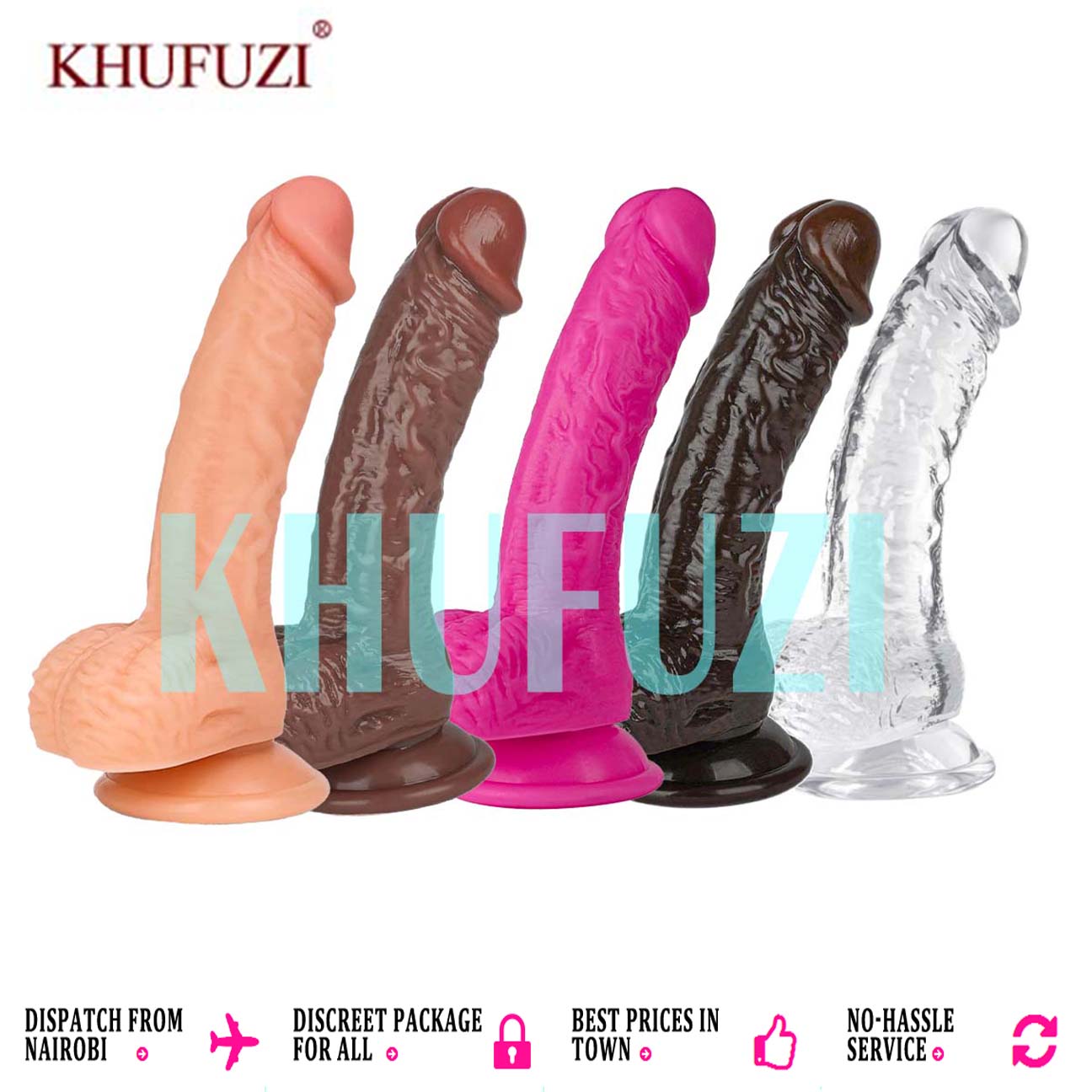 5 Colors Dildo Options Realistic Silicone Dildos Colorful Monster Cock with Balls Suction Cup G-Spot Anal Lifelike Curved Adult Sex Toy for Women Perfect Love Gift for Couples Girlfriend Wife