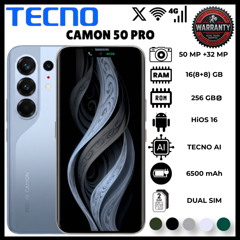 Tecno Camon 50 Pro 16GB RAM 256GB ROM Helio G200 Ultimate 6nm Octa Core Phones 6.78 Inch 1.5K AMOLED 144Hz 50MP Sony LYTIA OIS 3X Telephoto Phone 6150mAh 45W Charging smartphones IP68 IP69K Smartphone