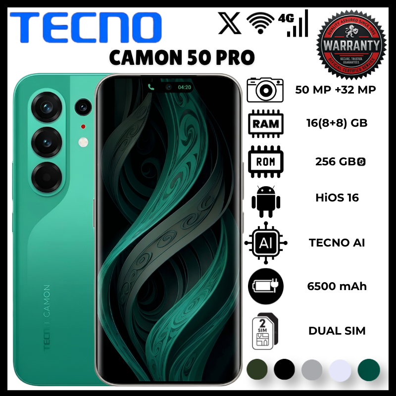 Tecno Camon 50 Pro 16GB RAM 256GB ROM Helio G200 Ultimate 6nm Octa Core Phones 6.78 Inch 1.5K AMOLED 144Hz 50MP Sony LYTIA OIS 3X Telephoto Phone 6150mAh 45W Charging smartphones IP68 IP69K Smartphone