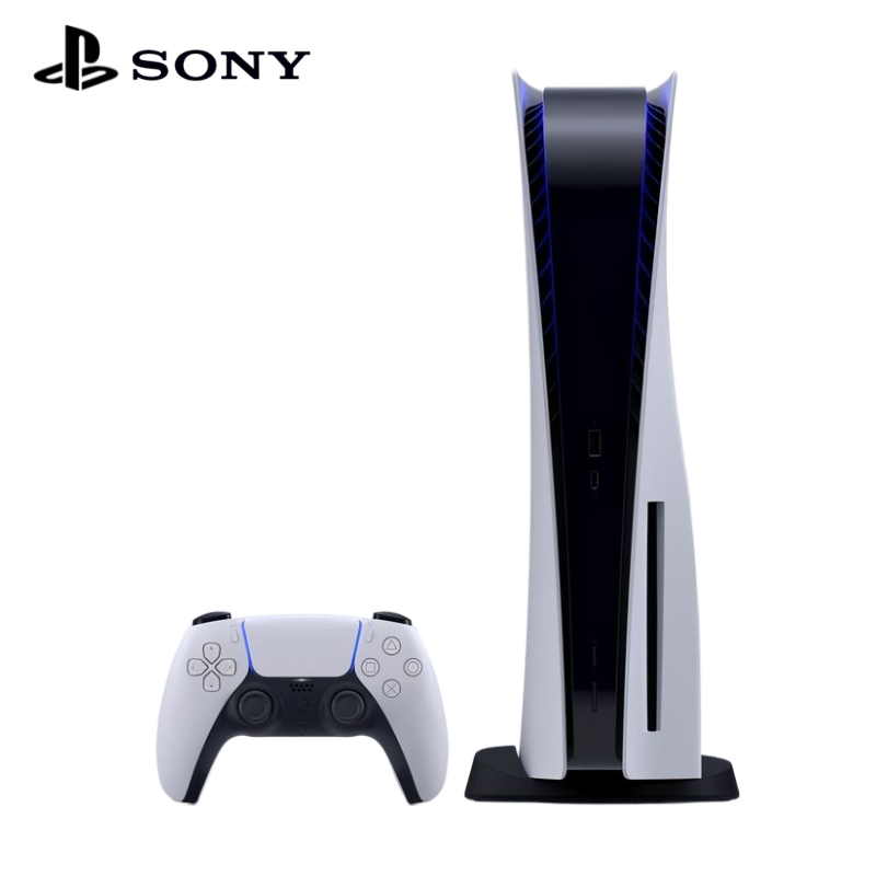 Sony PlayStation 5 PS5 Slim Disc Edition 1TB White Video Game Console with One DualSense Wireless Controller 4K HDR Ray Tracing 120Hz Ultra HD High Speed SSD Home Entertainment Gaming System