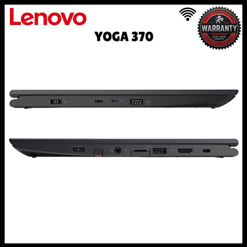 Lenovo ThinkPad Yoga 370 2-in-1 Touchscreen Laptop Intel Core i5 7th Gen 8GB RAM 256GB SSD 13.3 Inch FHD IPS 360° Convertible Intel HD 620 WiFi Bluetooth HDMI Thunderbolt 3 Refurbished