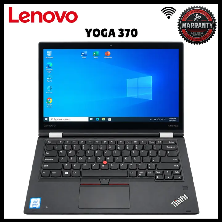 Lenovo ThinkPad Yoga 370 2-in-1 Touchscreen Laptop Intel Core i5 7th Gen 8GB RAM 256GB SSD 13.3 Inch FHD IPS 360° Convertible Intel HD 620 WiFi Bluetooth HDMI Thunderbolt 3 Refurbished