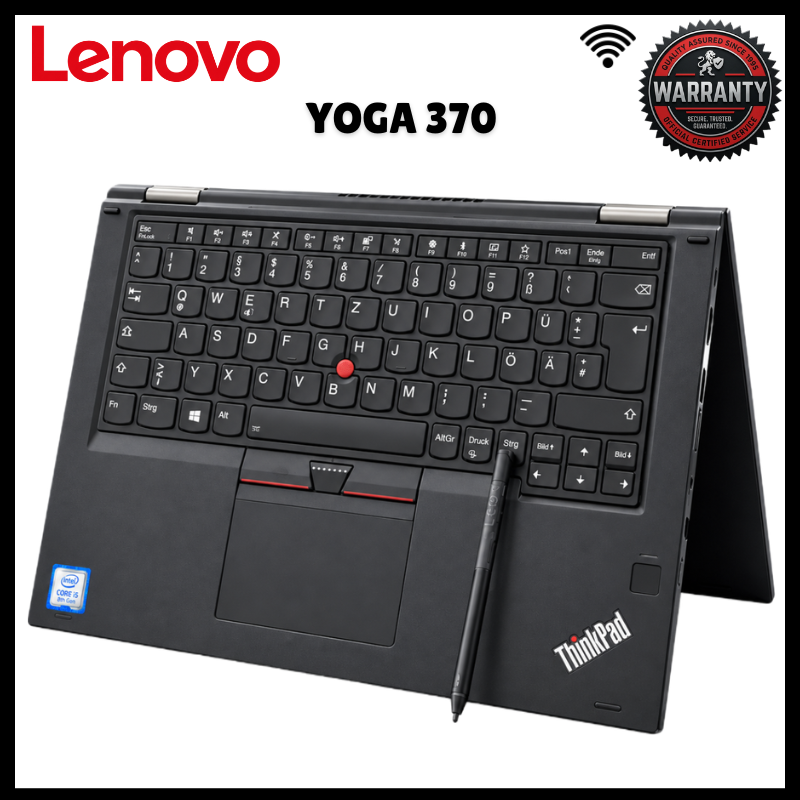 Lenovo ThinkPad Yoga 370 2-in-1 Touchscreen Laptop Intel Core i5 7th Gen 8GB RAM 256GB SSD 13.3 Inch FHD IPS 360° Convertible Intel HD 620 WiFi Bluetooth HDMI Thunderbolt 3 Refurbished