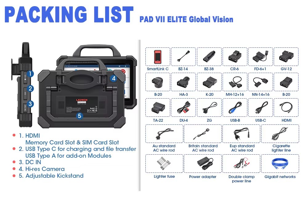 X-431 PAD 7 Obd2 ECU Tuning Programming Universal Car Diagnostic Scanner 12V Android OS 13.3 Touch Screen
