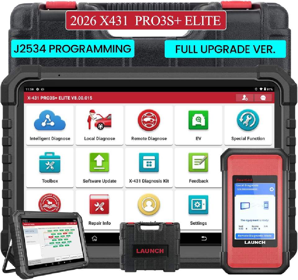 LAUNCH X-431 PRO3S+ ELITE Version 10.1" Tablet OBD2 Scanner Built-in DoIP CAN FD FCA Autoauth PK PRO3S+ V5.0