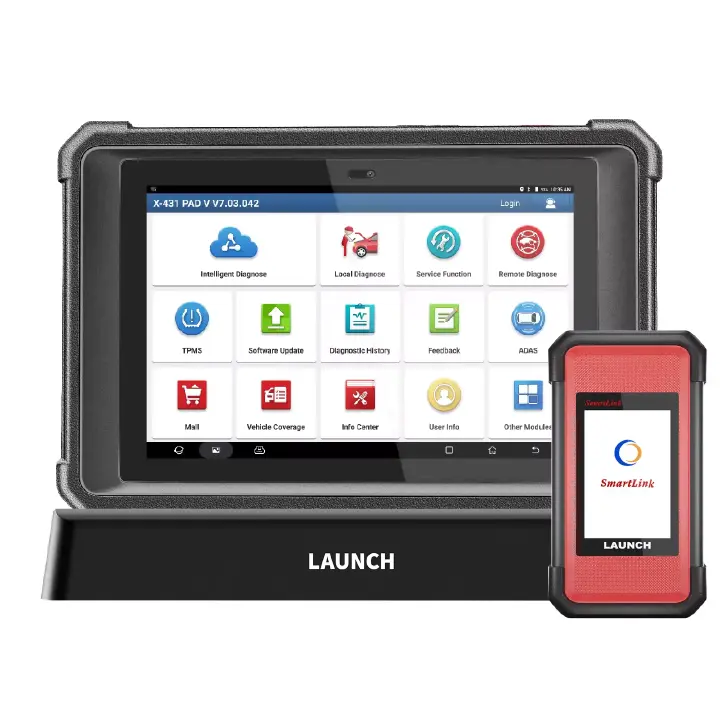 Launch X431 PAD V Elite OBD2 Vehicle Code Reader Online ECU Programming Diagnostic Tool CAN FD Analyzer EU Compatible 12V