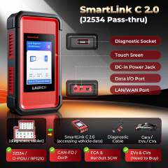 LAUNCH X431 PRO5 Topology Mapping Scanner Heavy Duty Truck & Passenger Car Diagnostic Tool SmartLink C V2.0 J2534 Reprogramming