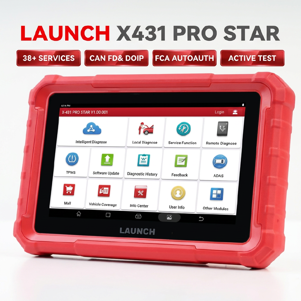 LAUNCH X431 PRO STAR Full System OBD2 Scanner Car Diagnostic Tool with ECU Coding Bidirectional Upgrade of X431 Pro Elite