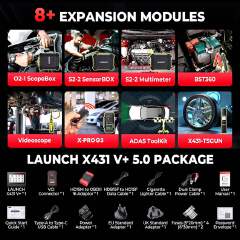LAUNCH X431 PRO3 V+ 5.0 Full System OBD2 Diagnostic Scanner, Bidirectional Control, ECU Coding, CAN FD DoIP, 37+ Reset Services, Full Brand Vehicle Coverage