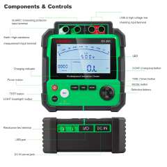 LAUNCH ES200 Electric Vehicle Insulation Resistance Tester 5000V EV Battery Safety Diagnostic Tool
