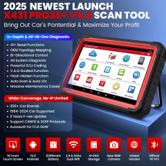 LAUNCH X431 PRO3S+ V5.0 Full System OBD2 Scanner ECU Coding 55+ Reset Services & Bi-Directional Control Car Diagnostic Tool