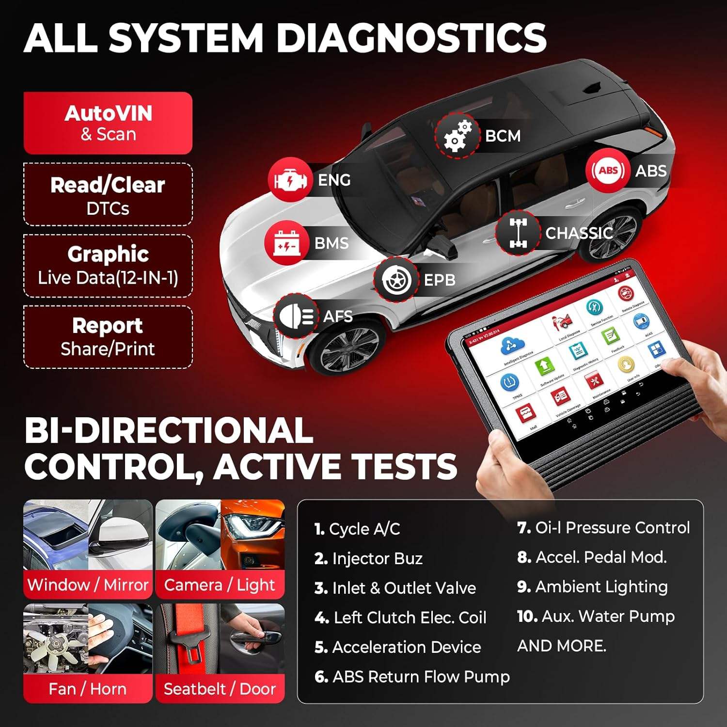 LAUNCH X431 PRO3 V+ 5.0 Full System OBD2 Diagnostic Scanner, Bidirectional Control, ECU Coding, CAN FD DoIP, 37+ Reset Services, Full Brand Vehicle Coverage