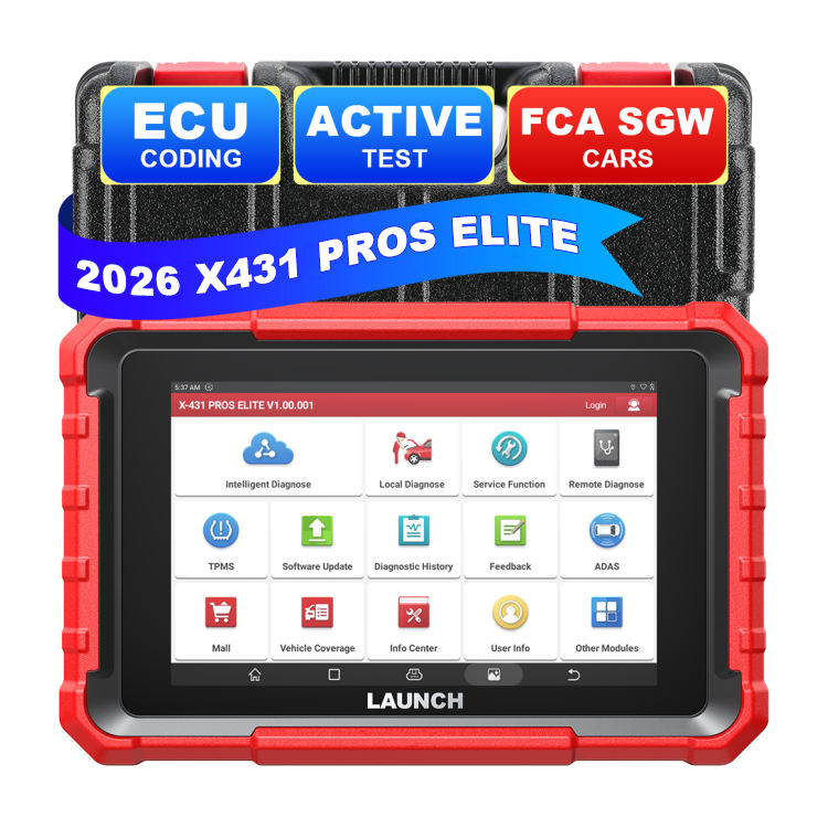 LAUNCH X431 PROS ELITE OBD2 Car Scanner Full System ECU Coding with 37+ Resets Car Diagnostic Tools for 2 Years Free Update