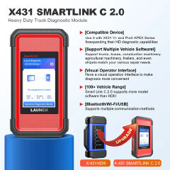 Launch X431 V+ SmartLink HD 24V Truck Diagnostic Scanner Automotive Obd Obd2 Car Diagnostic Tools