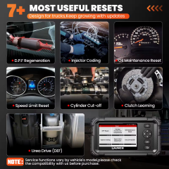 LAUNCH CRP129HD with DPF Regen Injector Cutoff Full System Diagnostic Scan Tool Car Diagnostic Tool for Heavy Duty Truck