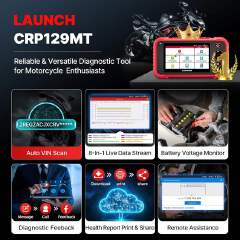LAUNCH CRP129MT Bike/Motorcycle Diagnostic Scanner for Harley Honda Kawasaki Ducati Yamaha KTM Motorcycle Repair