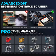 LAUNCH CRP129HD with DPF Regen Injector Cutoff Full System Diagnostic Scan Tool Car Diagnostic Tool for Heavy Duty Truck