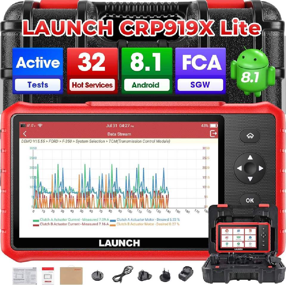 LAUNCH CRP919X Lite Bidirectional Scan Tool 99% OE-Level OBD2 Diagnostics for 1996-2025 All Cars FCA AutoAuth Scan Tool