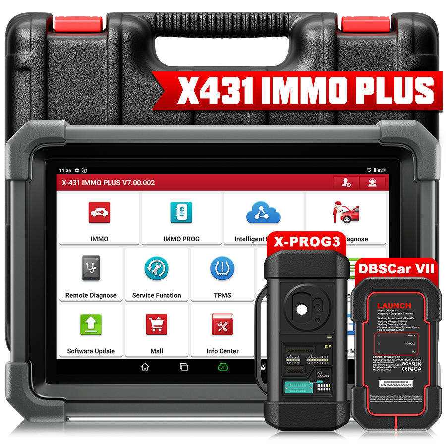 LAUNCH X431 IMMO PLUS Obd2 Car Scanner with X-PROG3 and DBScar VII Key Programming ECU Coding Car Diagnostic Tools for All Cars
