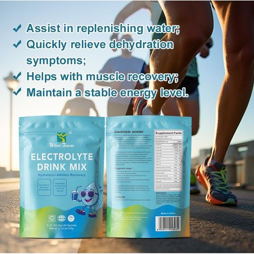 Winstown Electrolyte Drink Mix – Hydration & Athletic Recovery (120g) Zero Sugar