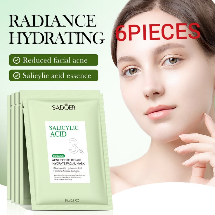 Sadoer Salicylic Acid Face Mask Acne Control, Oil Balance & Pore Cleanser. Fight Acne, Control Excess Oil And Deeply Cleanse Pores. Helps Reduce Breakouts And Leave Your Skin Smooth. Fresh & Healthy.