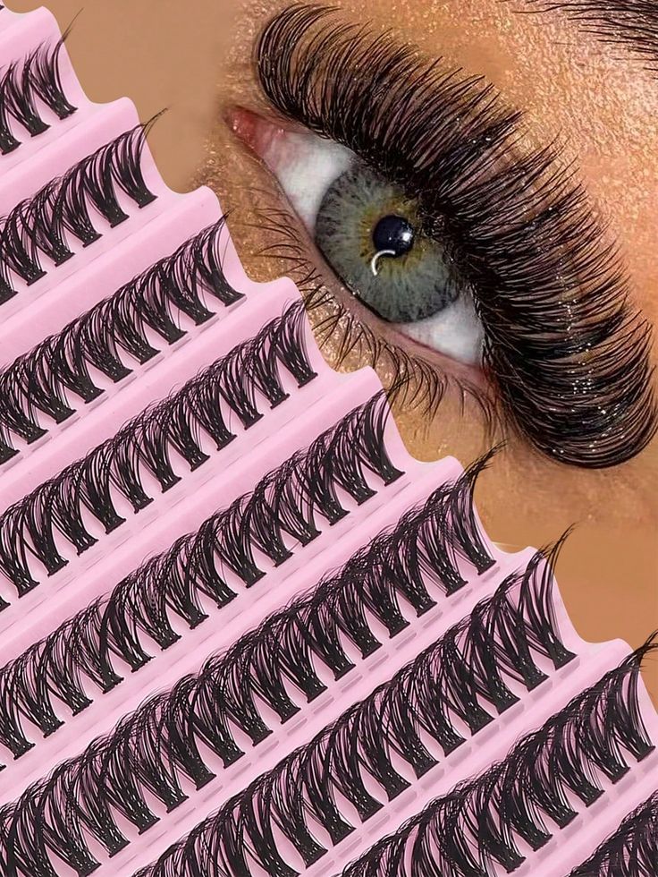 DIY Lash Extensions  Cluster Lashes For Natural & Voluminous Eyelash Look. Designed To Give You A Fuller, Longer And Naturally Beautiful Lash Look Without Expensive Salon Visits. Easy To Apply At Home