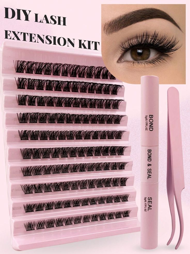 DIY Lash Extensions  Cluster Lashes For Natural & Voluminous Eyelash Look. Designed To Give You A Fuller, Longer And Naturally Beautiful Lash Look Without Expensive Salon Visits. Easy To Apply At Home
