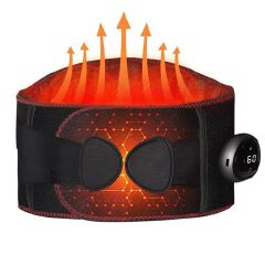 Rechargeable Heating & Vibration Waist Belt – 3 Heat Levels, Back Pain & Cramp Relief