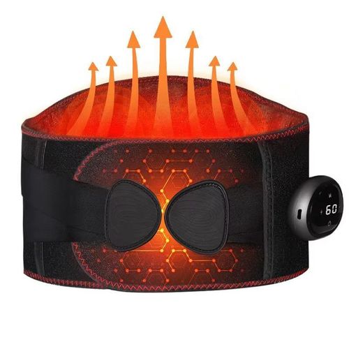Rechargeable Heating & Vibration Waist Belt – 3 Heat Levels, Back Pain & Cramp Relief