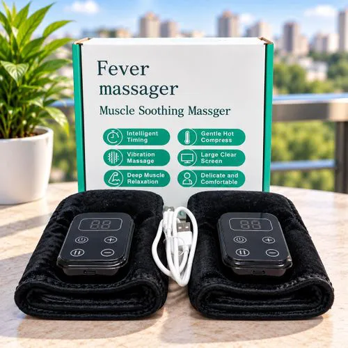 Cordless Ankle Heating & Vibration Massager – 3 Heat Levels, 3 Massage Intensities, Rechargeable